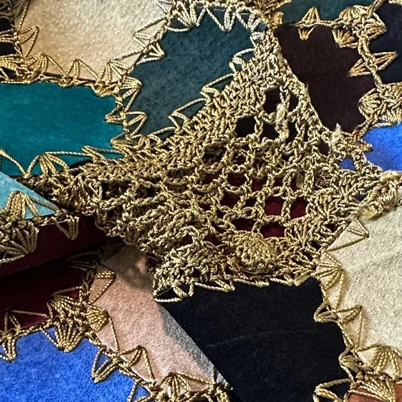 Vintage Multicolor Patchwork Crochet Vest - Picture 7 of 10